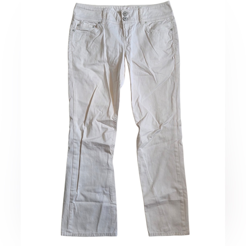 LONDONJEAN Women's Straight Leg White Jeans